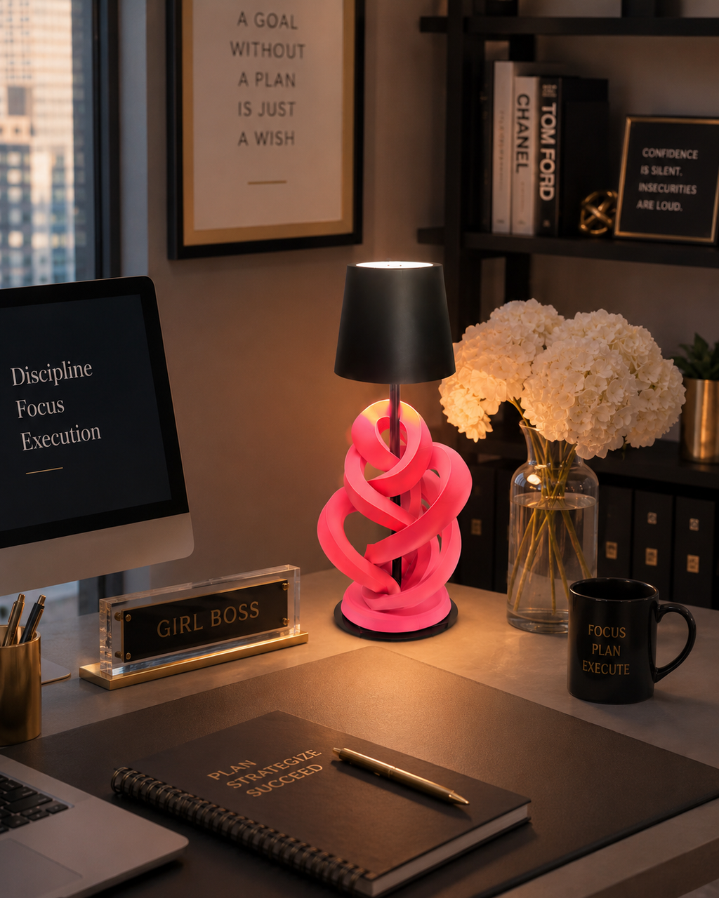 Modern Geometric Touch Lamp