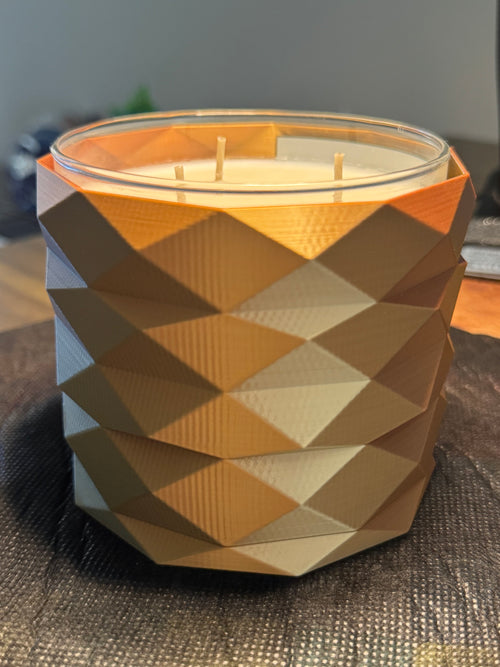 Geometric Candle Sleeve for 3-Wick Candles