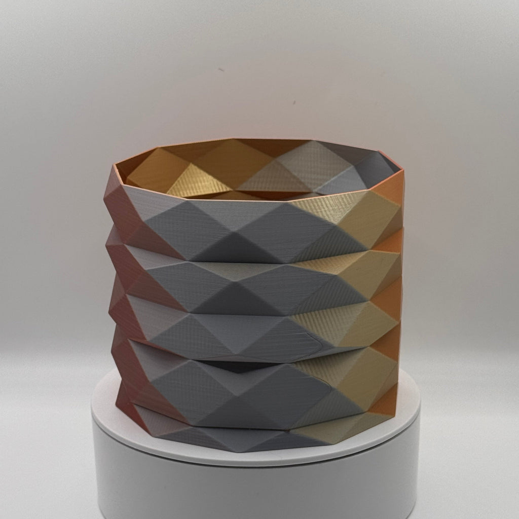 Customized Color: Geometric Candle Sleeve for 3-Wick Candles