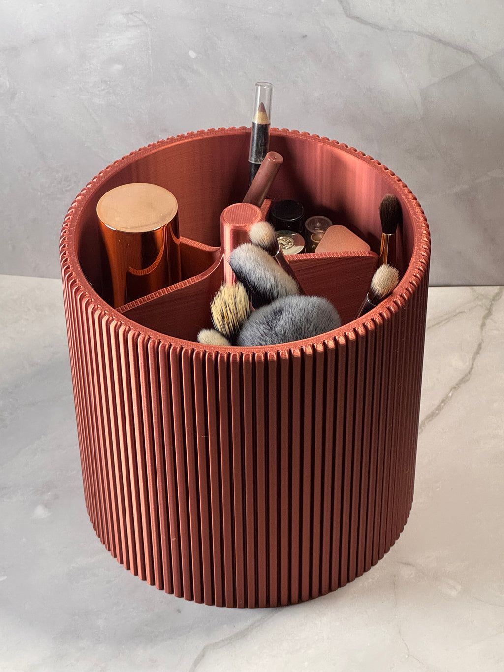 Modern Makeup Organizer – Rotating Vanity Storage